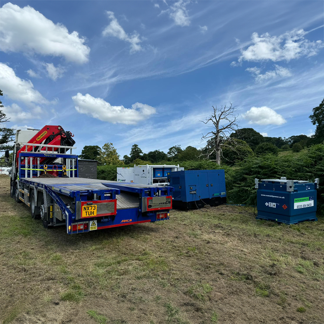 battery storage plus generator and fuel bowser